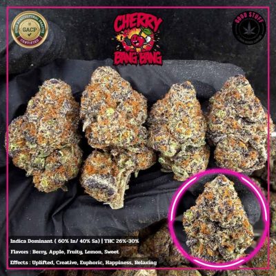 High-quality Cherry Bang Bang cannabis buds for sale.